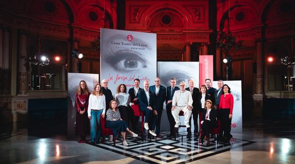 Foto de família de la roda de premsa de la presentació de temporada del LIceu 2025 2026
